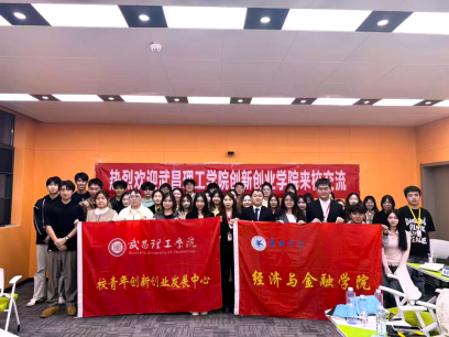 武昌理工学院青年创新创业发展中心代表团来我院团委、学生会考察交流